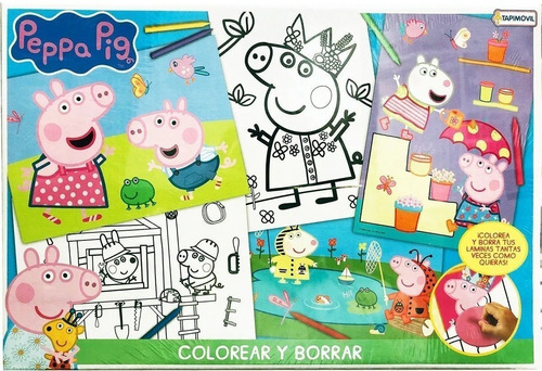 Juego De Mesa Colorear Y Borrar Peppa Pig Tapimovil