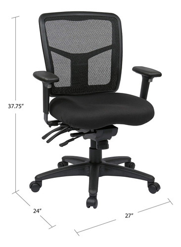 Asiento De Respaldo Alto Office Star Progrid Con Brazos