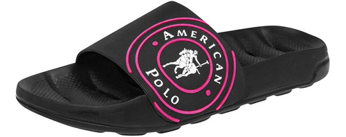 Sandalias De Mujer American Polo Negro 118-241