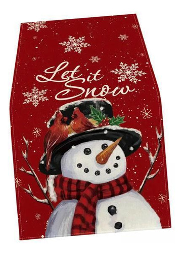 2 De Mesa Navideño Con Copos De Nieve, Mantel Para Mesa,