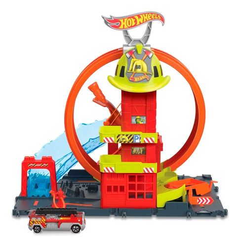 Hot Wheels City Pista  Súper Estación De Bomberos Bisnav2023