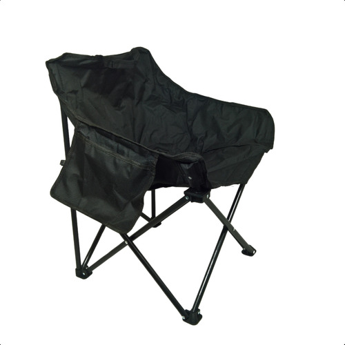 Cadeira Dobrável Flex Preta Neoblue - Conforto Portátil Com Bolso Lateral E Bolsa De Transporte - Resistente Até 120kg Para Exterior E Interior