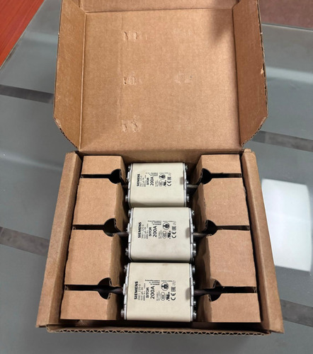 Cartucho Fusible Sitor Nh Tamaño 1 200a Siemens 3ne1225-0 Pack 3 Fusibles
