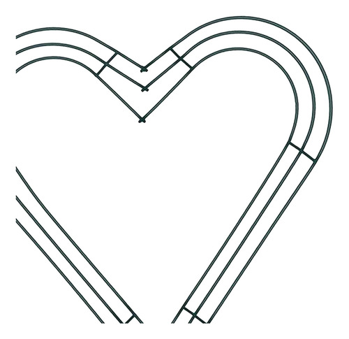 Marco De Corona De Metal En Forma De Corazón 30 Centimetros
