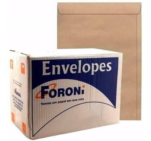 Envelope Saco Natural 176x250 80grs. N 25 Cx.c/250 Foroni Cor Kraft Natural N/A