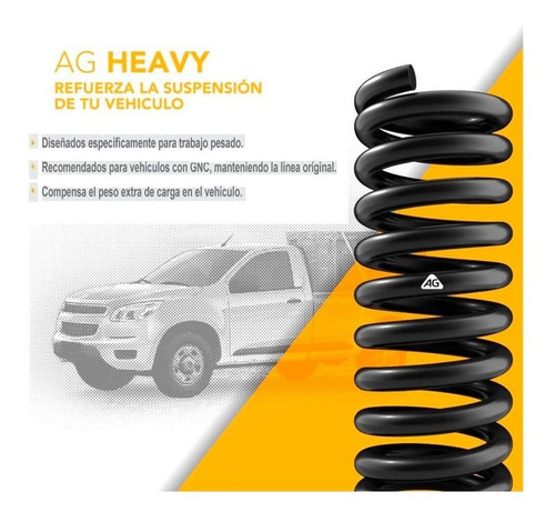 Kit X2 Espirales Traseros Reforzado Ag P/ Chevrolet Onix