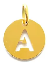 Comprar Dije Calado Con Letra Oro 18k 10mm + Cadena Singapur Oro 18k