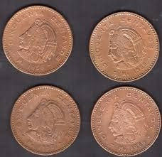 Moneda 50 Centavos 1955,1956,1957, 1959 Cuauhtemoc  Kit