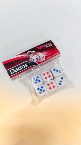Jogo De Dados Com 6 Pecas 1,5cm Wellmix