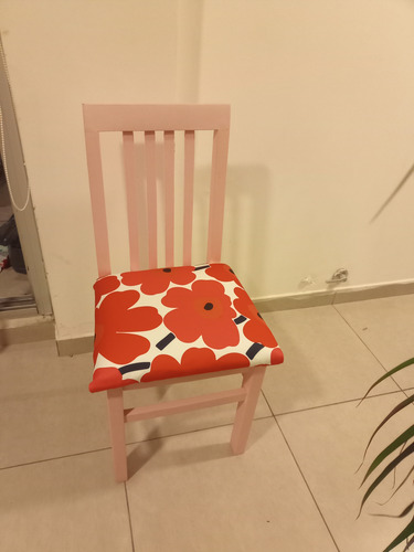 Silla Rosa Sustentable | Para Deco, Escritorio O Comedor Marimekko Rosa Claro Marimekko (Reacondicionado)