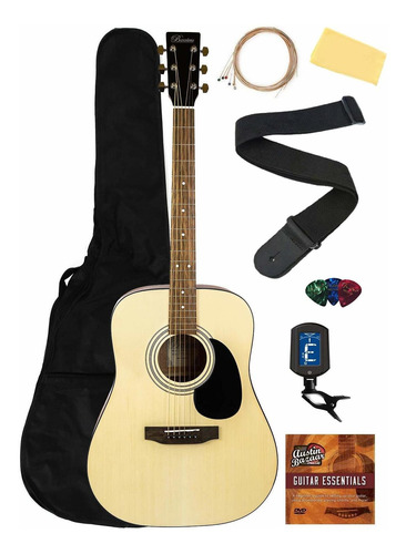 Barcelona Guitarra Acustica D500  Natural Bolsa Cuerda