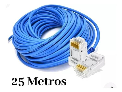 Cable De Red Internet Utp Cat 5e 25 Metros 