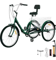 Comprar Vevor Triciclo Adultos 7 Velocidades Bicicleta 26 PuLG Cesta