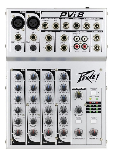 Consola Peavey Pvi-8 Mixer 8 Canales Estudio Sonido Vivo C