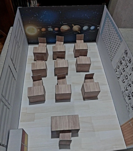 Diorama Maquete Sala De Aula Recortar E Montar