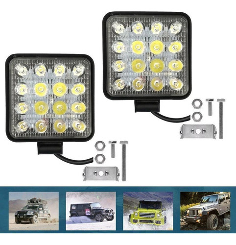 X2 Luces Foco Neblinero Led 48w 4x4 Auto Camion