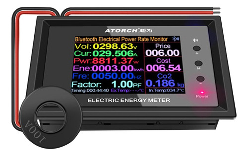 Voltímetro Digital Atorch At24c 100a De 2.4 Pulgadas