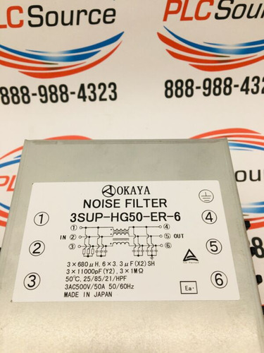 Fanuc Okaya Noise Filter 3sup-hg50-er-6 A70l-0001-0072#5 Ttf