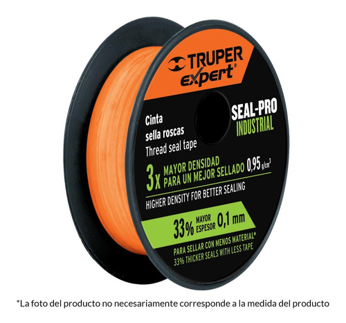 Imagen 1 de 4 de Cinta Sella-roscas 3/4' Uso Industrial 13m Truper 12517