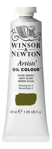 Pintura Oleo Winsor & Newton Artist 37ml S-2 Color A Escoger Color Del Óleo Verde Oliva S-2 No 447