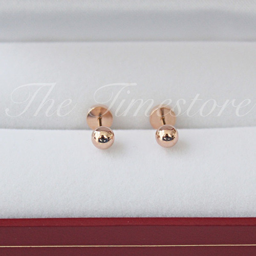 Par Aros Abridores Oro 18k Bolita Nº 4 (4mm) Con Estuche
