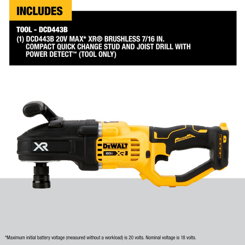 Taladro Dewalt Max Xr Sin Escobillas, 20 V, Inalámbrico, 7/1