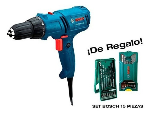 Imagen 1 de 10 de Taladro Atornillador Bosch 400w Gsr7-14e + Set Bosch 15 Pz