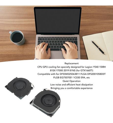 Ventilador De Refrigeración Cpu Gpu Para Portátil De Repuest