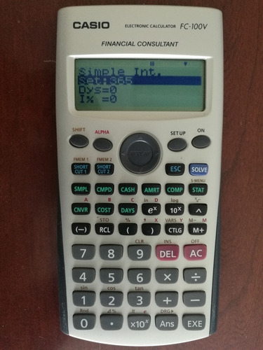 Calculadora Financiera Casio Fc-100v