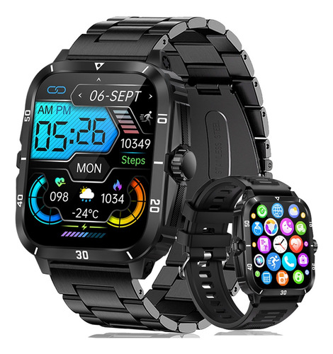 Reloj Inteligente Hombre Bt Llamada Impermeable Smartwatch