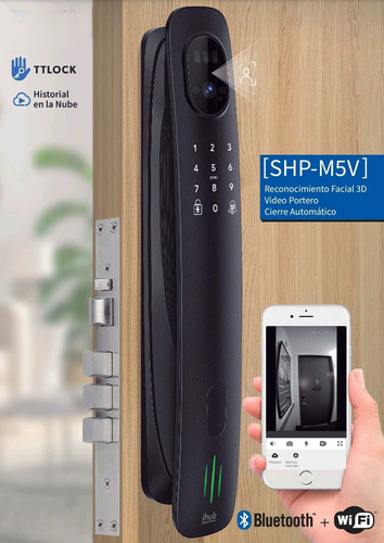 Cerradura Inteligente Ihub Shm-m5v Hu. Wifi 3d Face C/extens