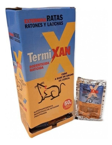 Cebo Raticida Termixan  Extermina  Ratas X 50gr Quilmes