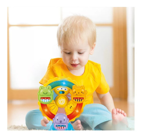 Imagen 4 de 5 de Rueda Animal Juguete Bebe Con Luz Y Sonido Ok Baby Okbb0139