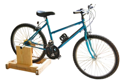 Soporte De Pie Fijo Para Bicicleta Movil En Madera Madera