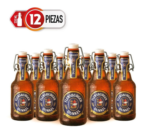 12 Pack Cerveza Flensburger Dunkel 330ml C/u