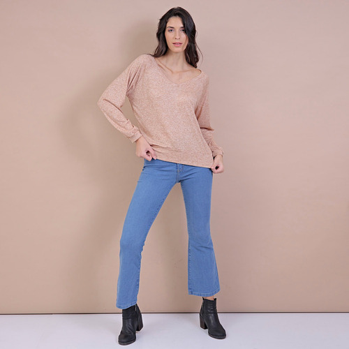 Sweater Lanilla Vade Retro Mujer Escote En V