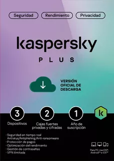 Antivirus Kaspersky Internet Security 3 Pc 1 Año