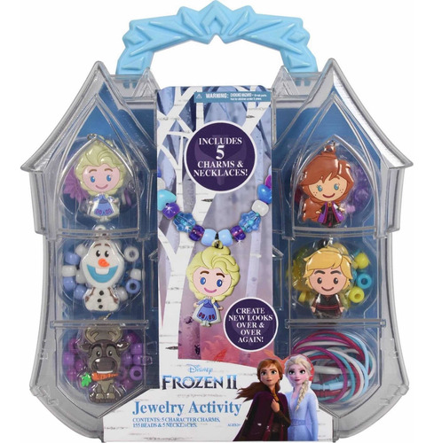 Frozen Elsa Anna Set Collares Actividades Armar Disney 5 Jgo