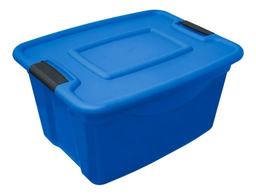 Caja Plastic Trends Miami Plástico 19 Litros Con Tapa Azul
