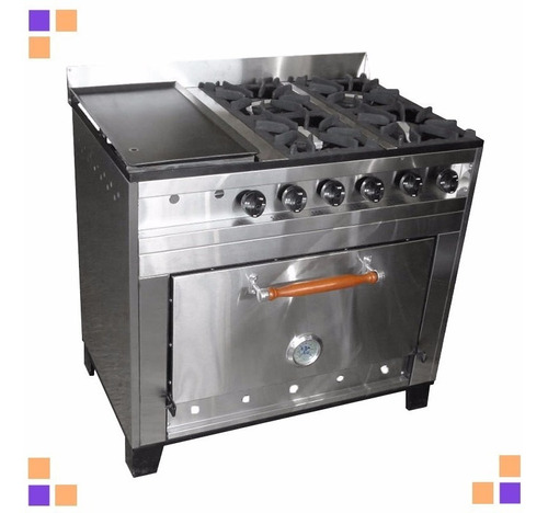 Cocina Industrial Eg 4 H + Plancha 94cm Horno Pastelero