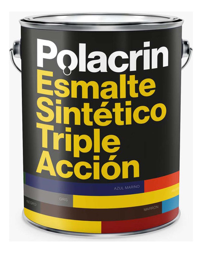 Esmalte Sintético Polacrin Triple Acción Negro 20 Litros