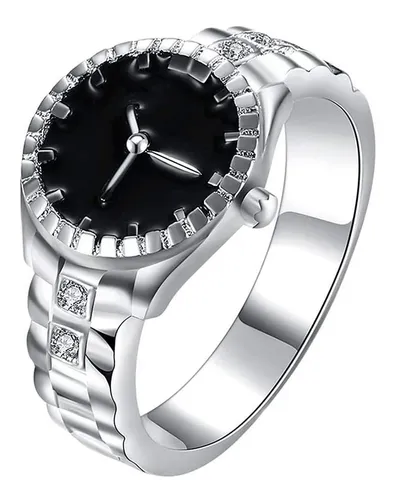 comprar Koguxuix Reloj Analogico Esfera Plata Ley 925 Diseño Anillo
