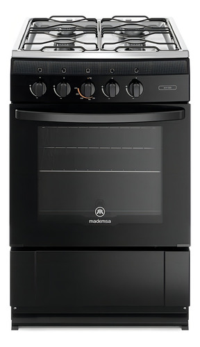Cocina Mademsa Blanca MV120 glp color negro con puerta con visor