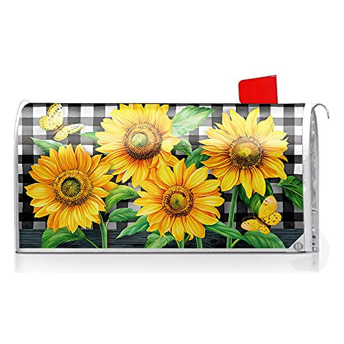 Fundas De Buzón De Girasoles Y Mariposas Magnéticas, ...