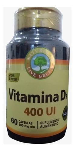 Naturelab Vitamina D3 400 Ui 60 Caps 500mg Sabor Sin Sabor