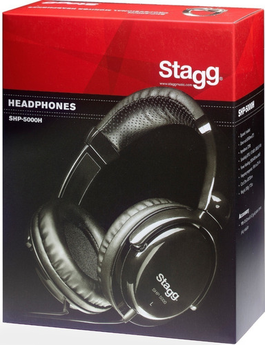 supraaural Auriculares estéreo Stagg SHP-5000h color negro 