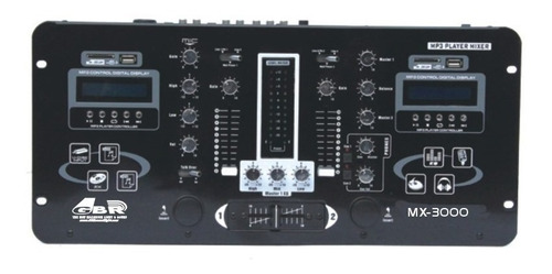 Imagen 8 de 10 de Consola Mixer Doble Usb Mp3 Display Dj Stereo 5 Entradas