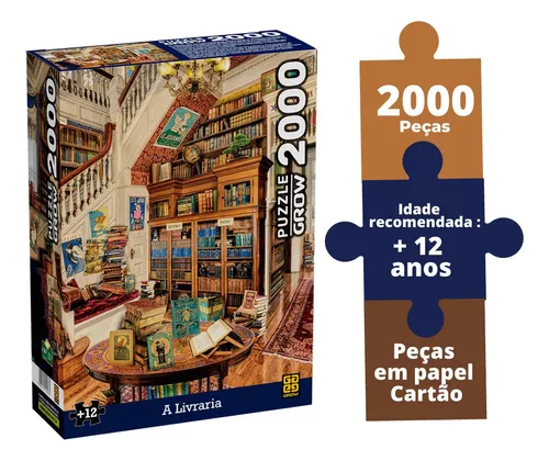 Puzzle Quebra Cabeça 2000 Peças De Encaixe Fácil A Livraria