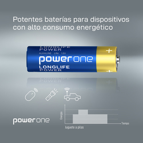 Pilas Aa Alcalinas Powerone 6 Unidades