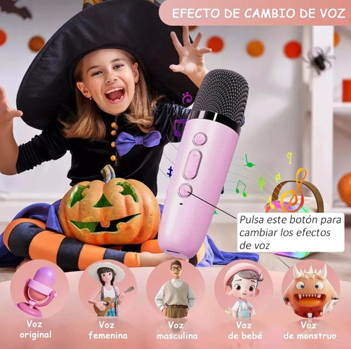 Máquina De Karaoke Altavoz Bluetooth Para Niños 2 Micrófonos
